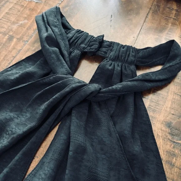 Anthropologie Lavinia Halter Swing Tank Floral Tiered Blouse Black Size XL - Picture 4 of 9